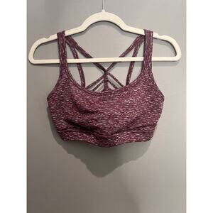 PRANA Womens Sports Bra S Maroon Racerback Gym Athletic No Pads
